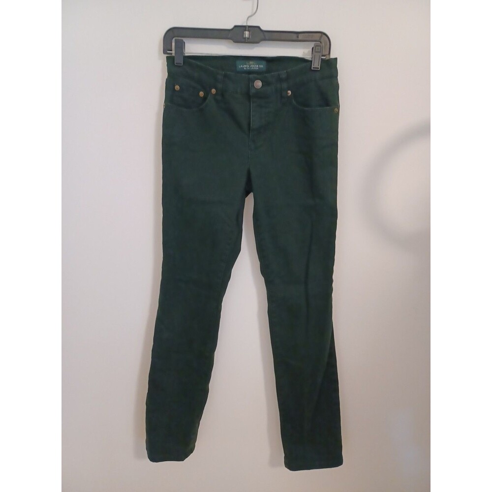 Lauren Ralph Lauren Women’s Jeans Size 4 Hunter Green Straight Leg Relaxed Fit
